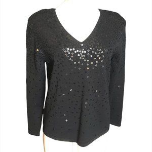 Black sweater with sequins